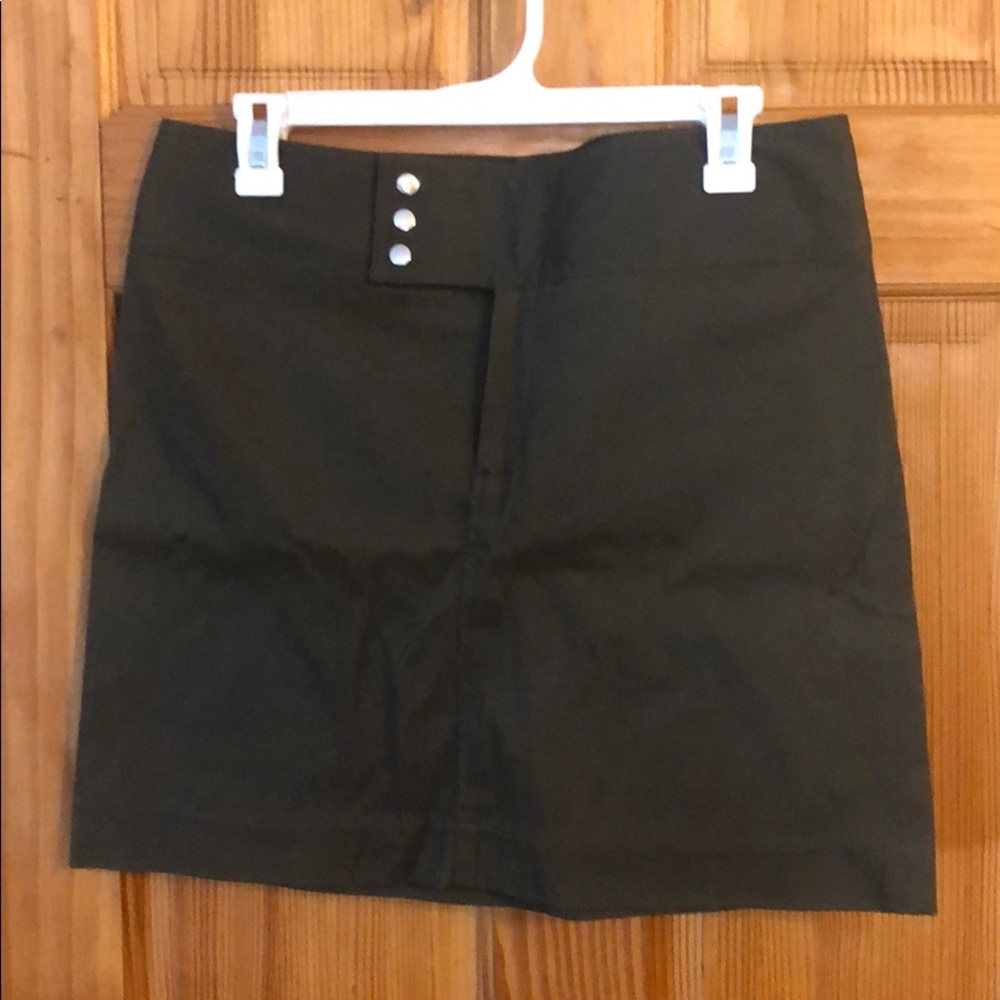 Army green mini skirt
